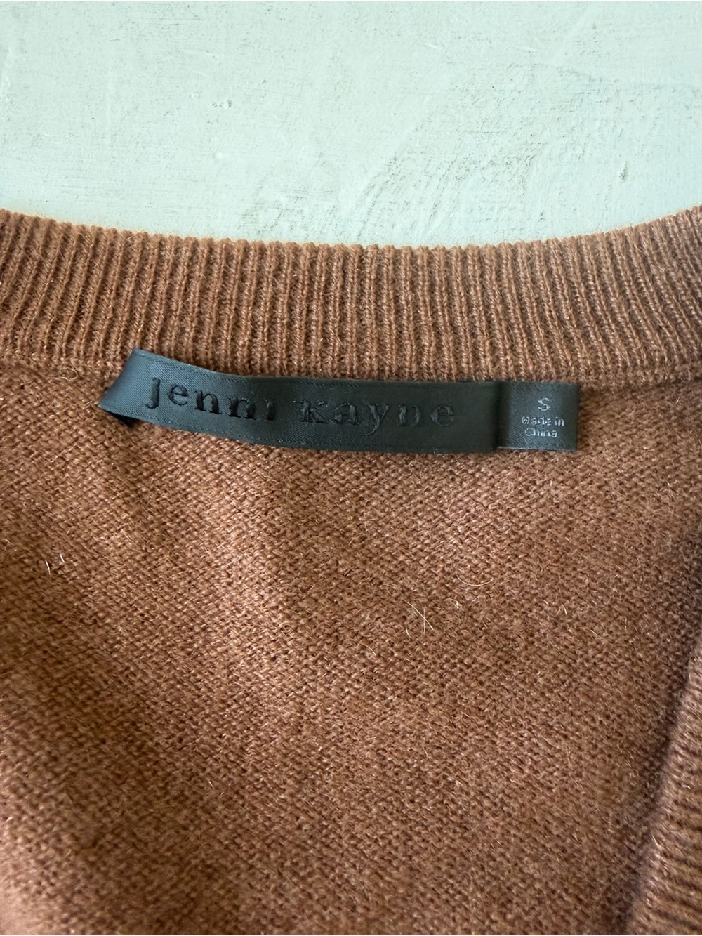 Jenni Kayne Flynn Brown Canyon Cashmere V-Neck Size S - Picture 6 of 12
